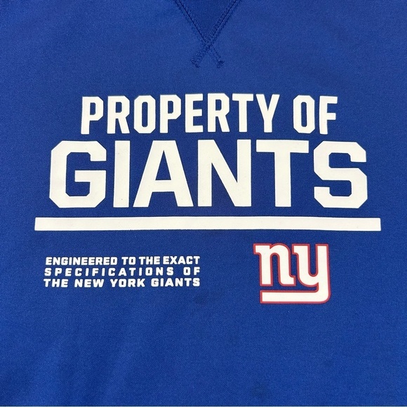 Youth Nike NY Giants NFL Property of Giants Hoodie Sweatshirt Blue XL (18/20) - Picture 12 of 12